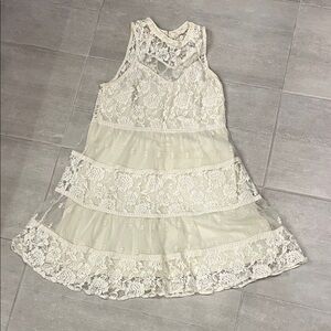 Cute Lace Sleeveless Dress